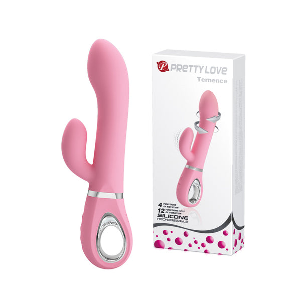 PRETTY LOVE   TERNENCE USB PINK 4 rot. 12 vibration