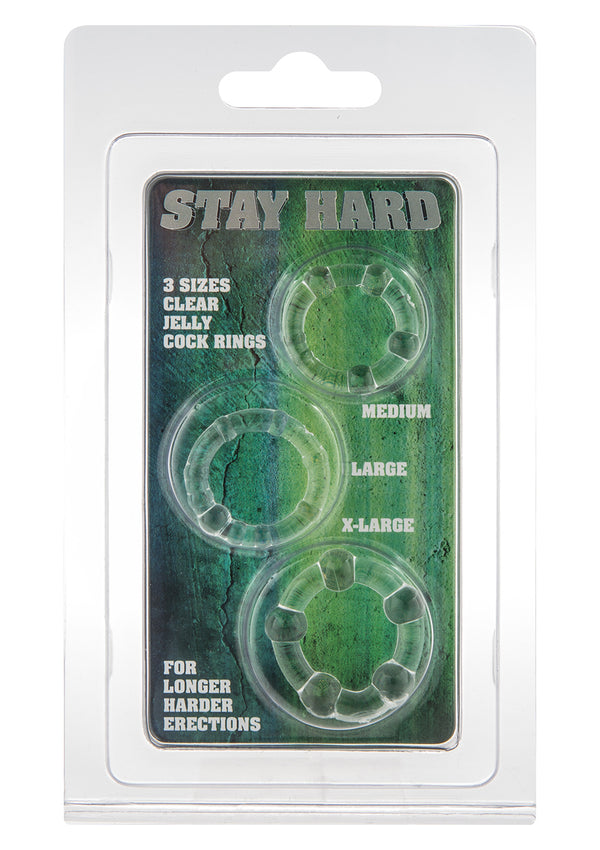 Stay Hard Three Rings Transparent
