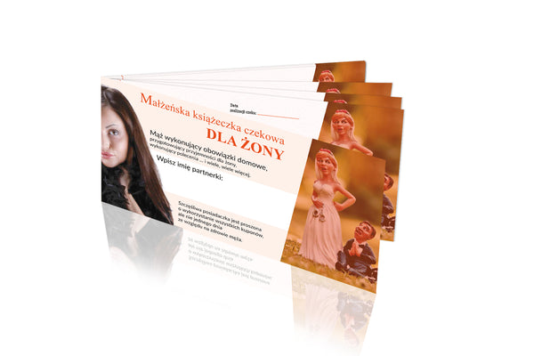 Gry Małżeńska książeczka czekowa dla ŻONY