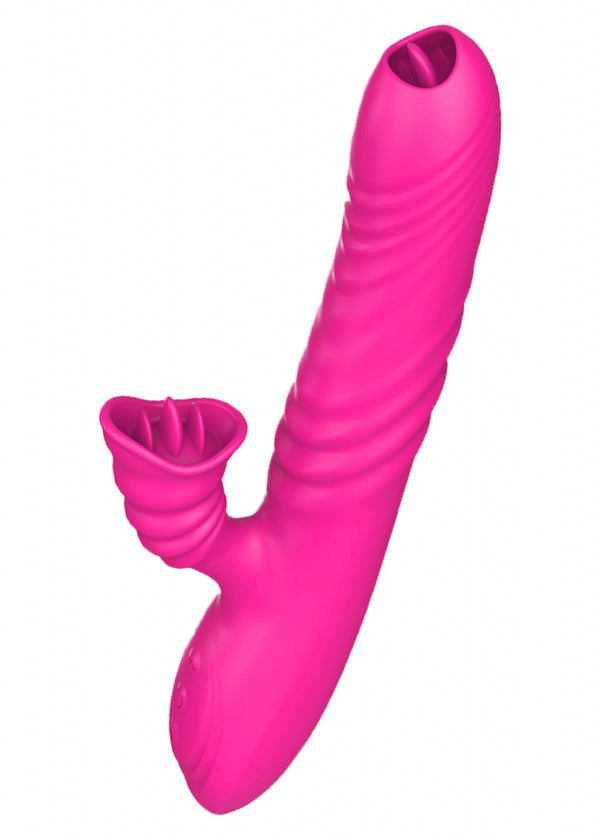 Angelia USB vibrator 3 functions of thrusting / 20 vibrations Pink