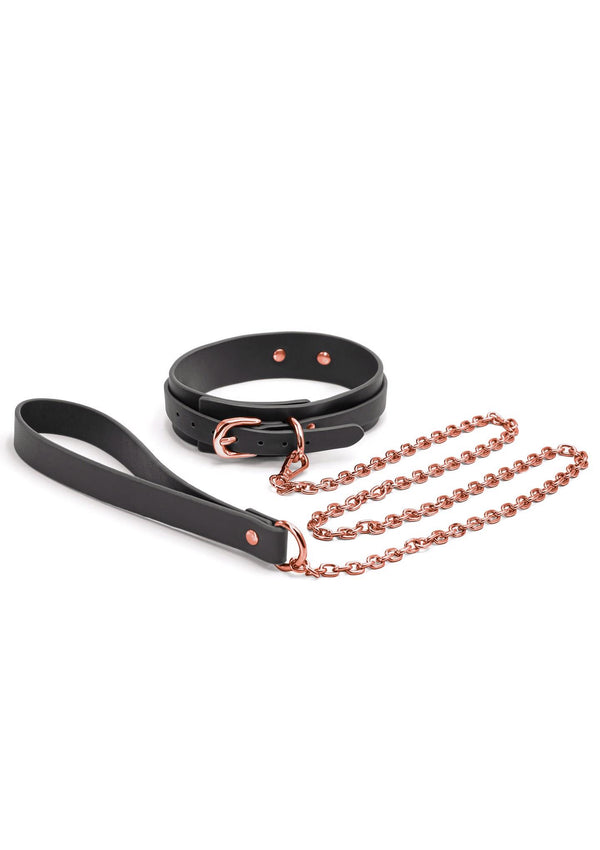Bondage Couture Collar &amp; Leash Black