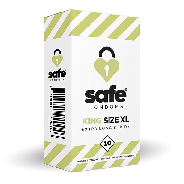 SAFE   Condoms King Size XL Extra Long & Wide (10 pcs)