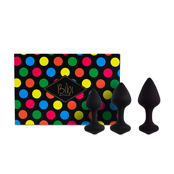 FeelzToys Bibi Butt Plug Set 3 pcs Black