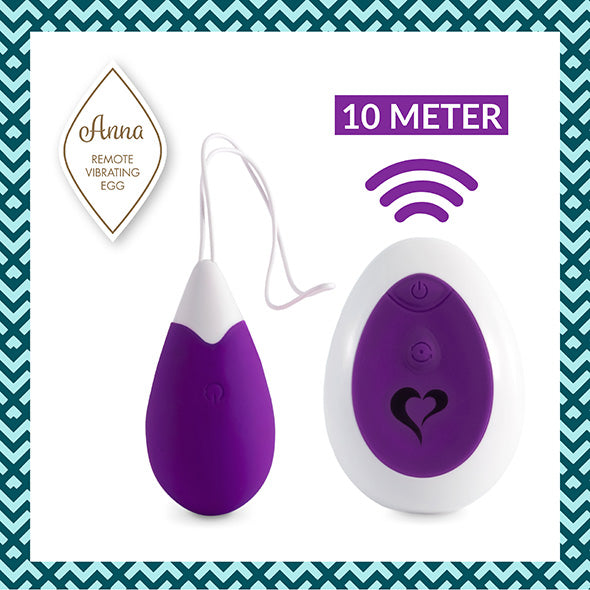 FeelzToys Anna Vibrating Egg Remote Deep Purple