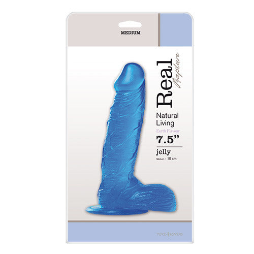 Dildo JELLY DILDO REAL RAPTURE BLUE 7.5