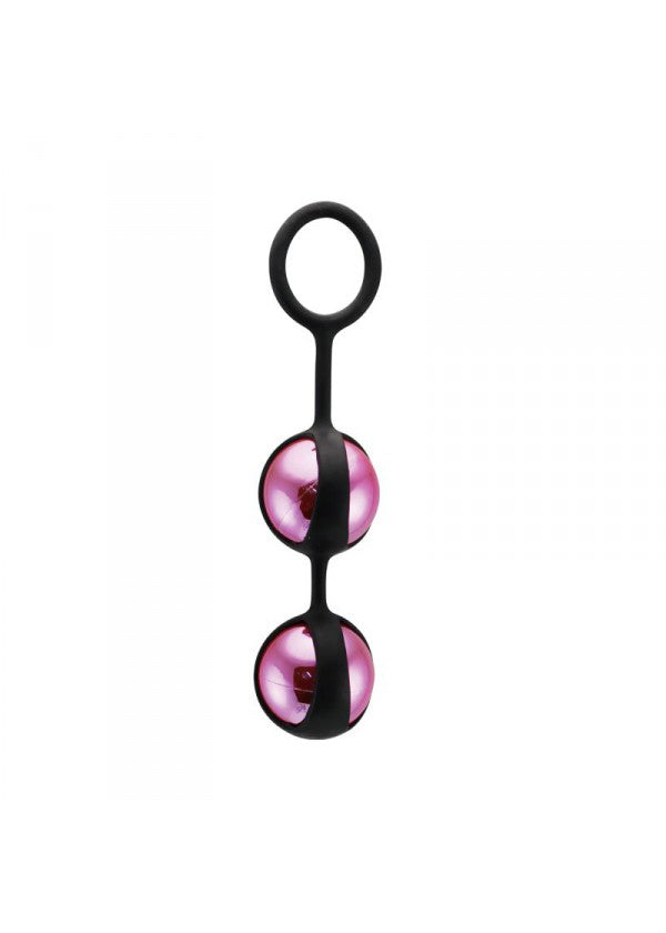 DUO PLEASURE BALLS. WEIGHTED STEEL BALLS INSIDE.