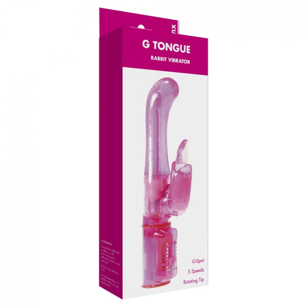G Tongue Rabbit Vibrator Pink OS