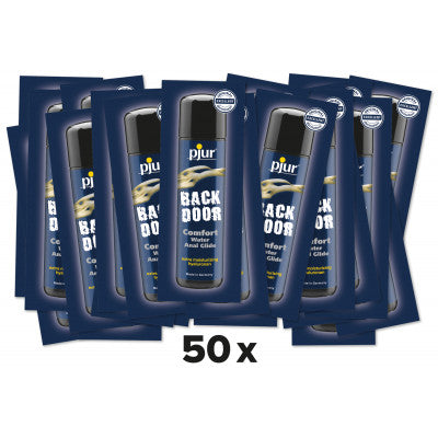 Żel pjur Backdoor Comfort glide 2ml. waterbased lubricant with hyaluronan   50 sztuk