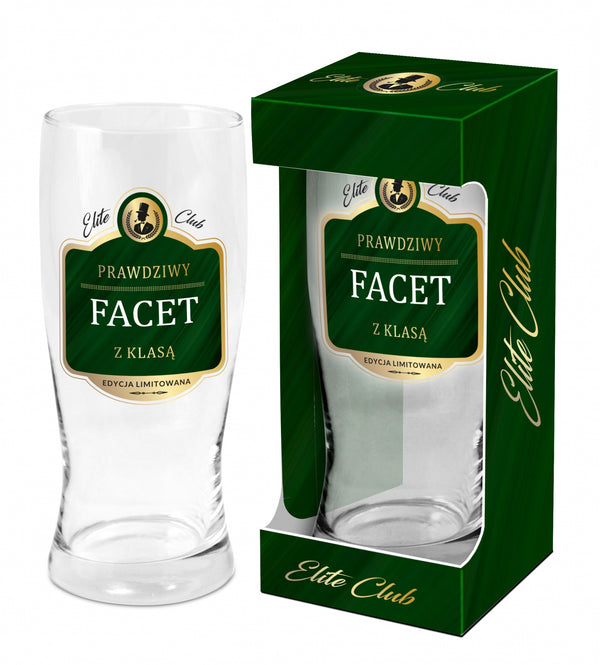 Elite Club beer glass 500 ml Real man