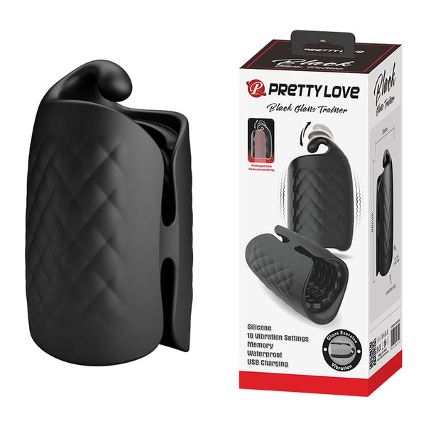 PRETTY LOVE Black Glans Trainer, 10 vibration functions