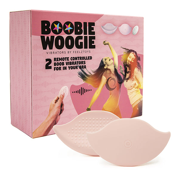 FeelzToys   Boobie Woogie Remote Controlled Boob Vibrators (2 pcs)