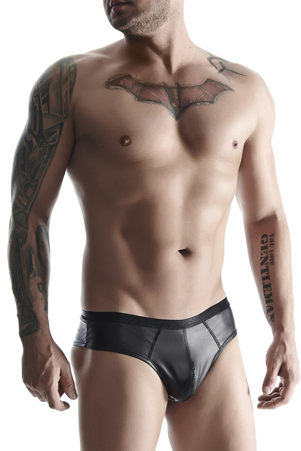 men's wetlook Brazilian briefs XXL