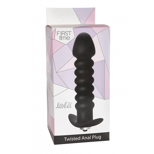 Plug Anal Twisted Vibrating Black