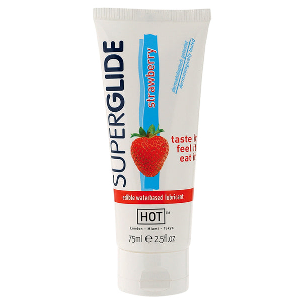 Żel HOT Superglide STRAWBERRY  75ml edible lubricant waterbased