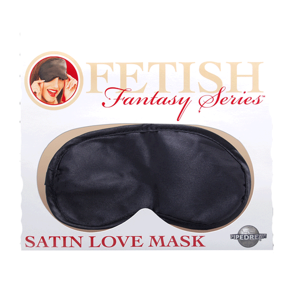 Satin Love Mask Black