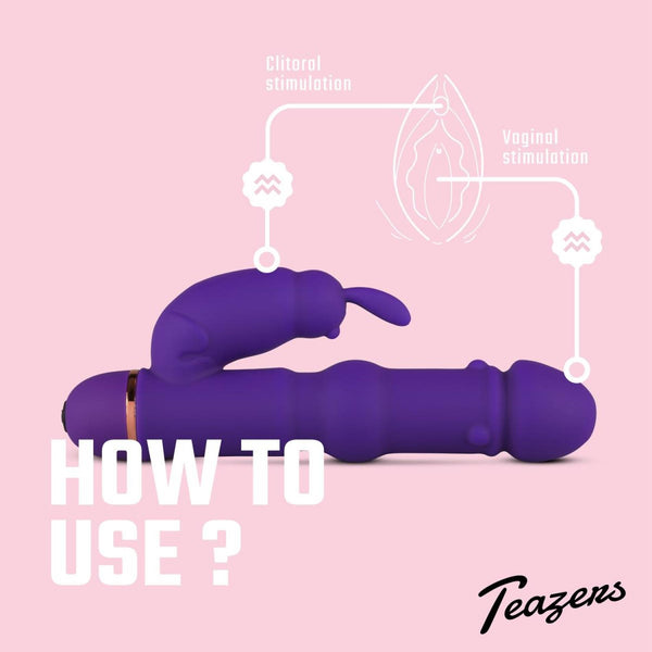 Teazers Silicone Rabbit Vibrator Purple