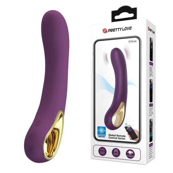 PRETTY LOVE Ethan purple, 12 vibration functions Mobile APP Long distance Control
