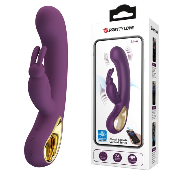 PRETTY LOVE Liam purple, 12 vibration functions Mobile APP Long distance Control