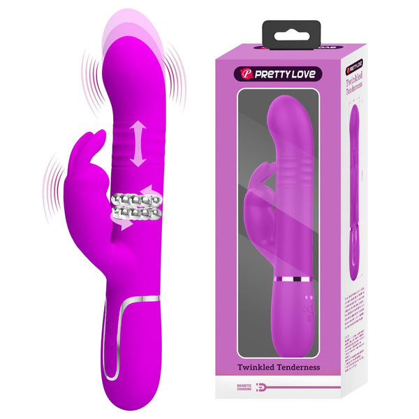 PRETTY LOVE Coale Twinkled Tenderness Purple, 7 vibration functions 4 rotation functions 4 thrusting settings