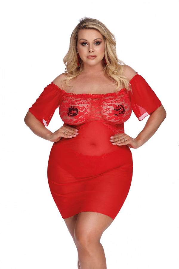 CAMARI RED (CHEMISE/PAL) XXL+