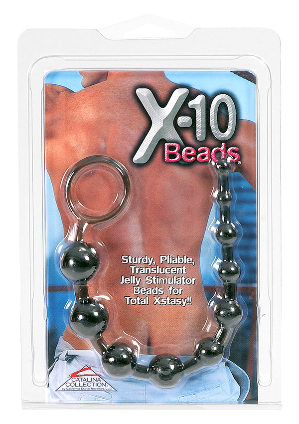 X 10 Beads Black