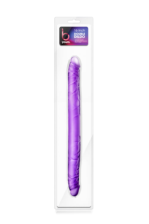 B YOURS 16INCH DOUBLE DILDO PURPLE