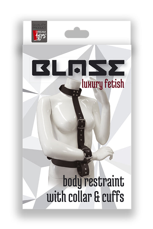BLAZE RESTRAINT BODY HARNESS WITH COLLAR bindings
