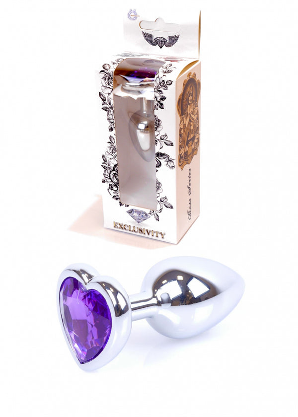 Plug Jewellery Silver  Heart PLUG  Purple