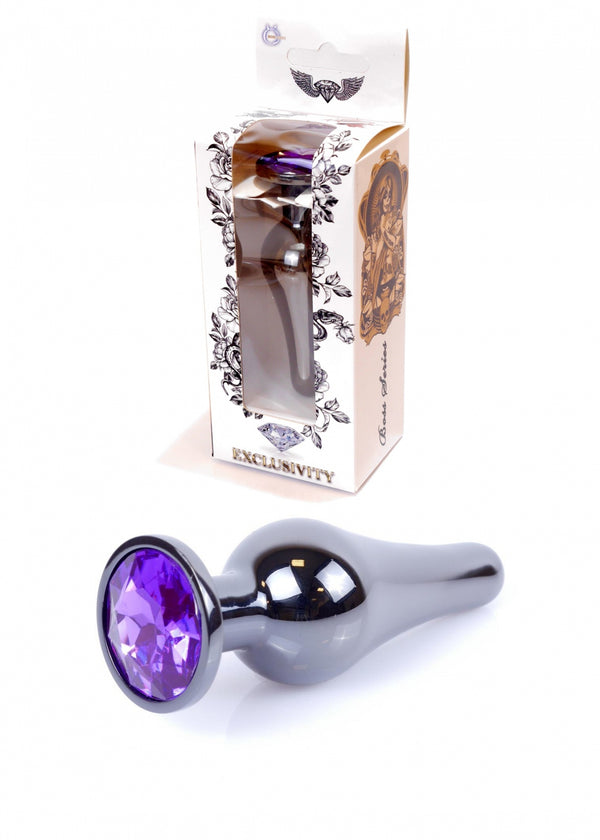 Plug Jewellery Dark Silver BUTT PLUG  Purple