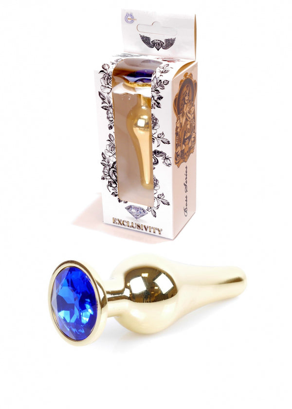 Plug Jewellery Gold BUTT PLUG  Dark Blue