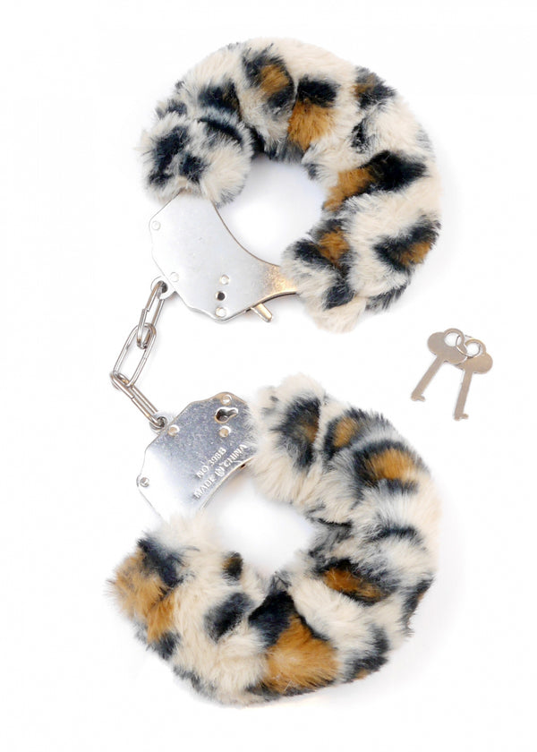 Kajdanki Fetish B   Series  Furry Cuffs Leopard