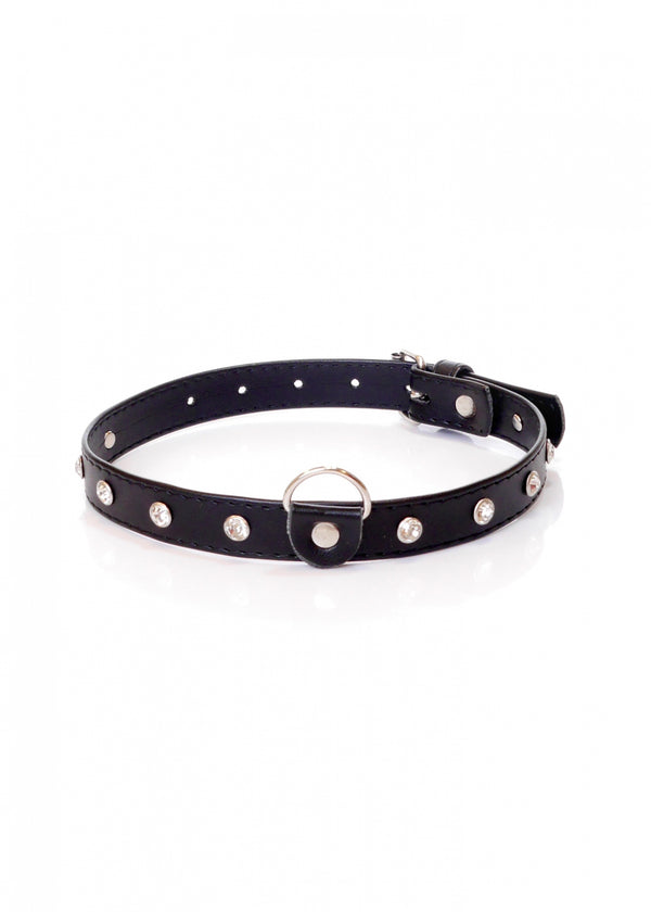 Fetish B   Series   Collar 2 cm silver crystal