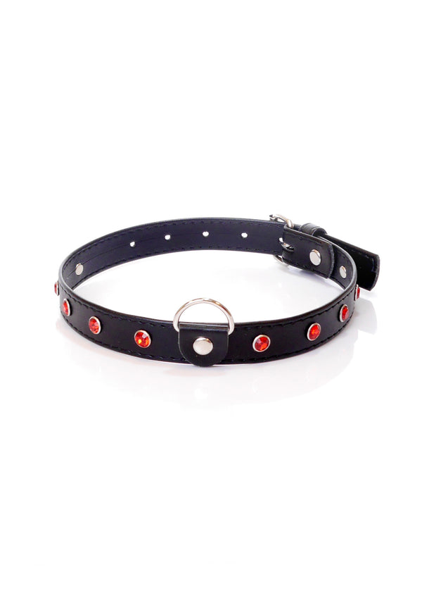 Fetish B   Series Collar   2 cm. red crystal