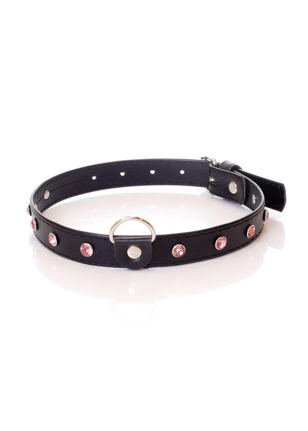 Fetish B   Series Collar   2 cm pink crystal