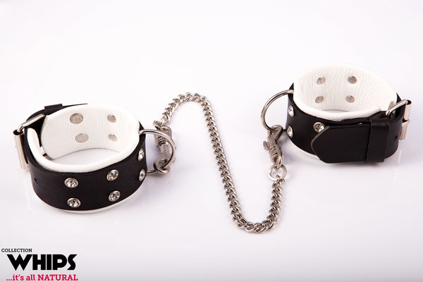 Kajdanki   Kajdanki damskie na nogi, biały