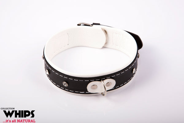 Wiązania   Obroża damska 4 cm, biała