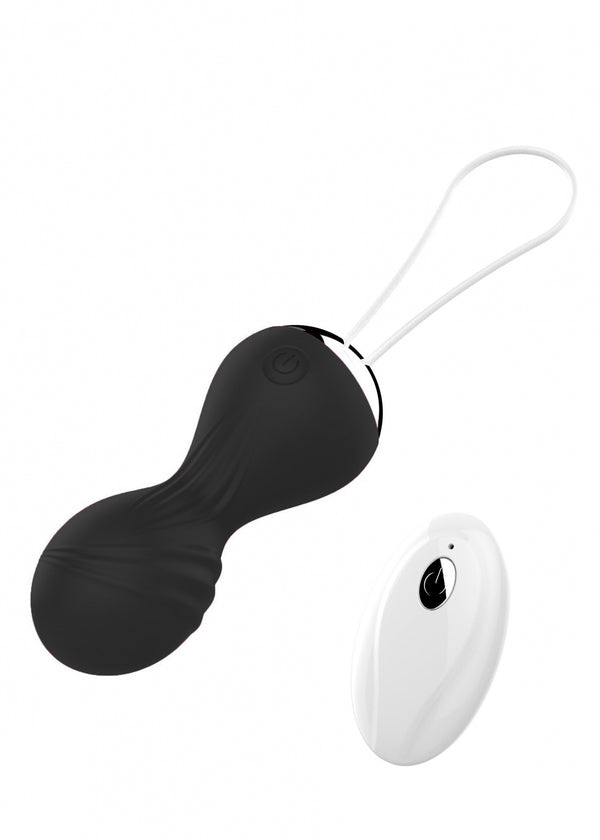 Kulki Vibrating Silicone Kegel Balls USB 10 Function / Remote control  Black