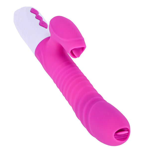 Wibrator Silicone Vibrator USB 7 Function and Thrusting Function / Heating, purple