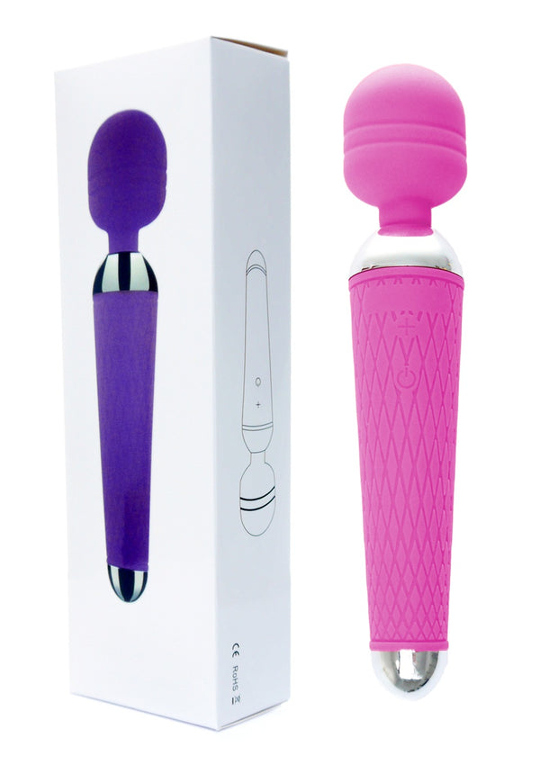 Power Massager Wand USB Purple 10 Functions Stimulator