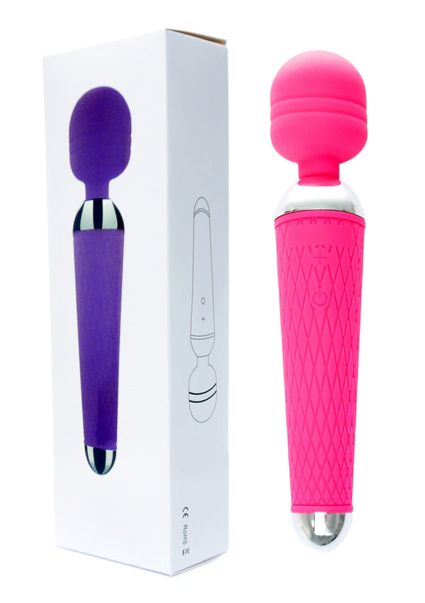 Power Massager Wand USB Pink 10 Functions Stimulator