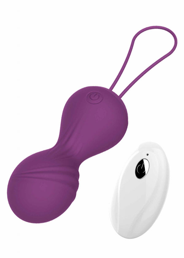 Kulki Vibrating Silicone Kegel Balls USB 10 Function / Remote control  Purple