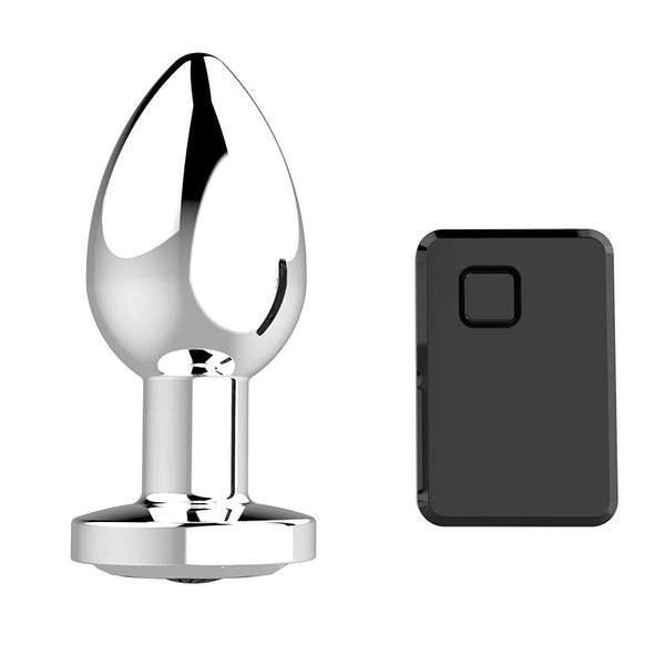 Stymulator Rechargeable Butt Plug Vibrator USB 10 Functions   Silver