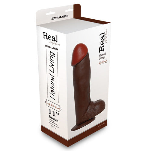 Dildo REALISTIC DILDO REAL RAPTURE BROWN 11