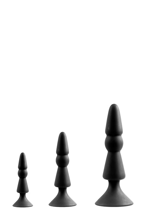 MENZSTUFF 3 PIECE ANAL CONE SET BLACK