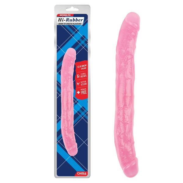 Hi Rubber 12.8 Inch DoubleDildo Pink