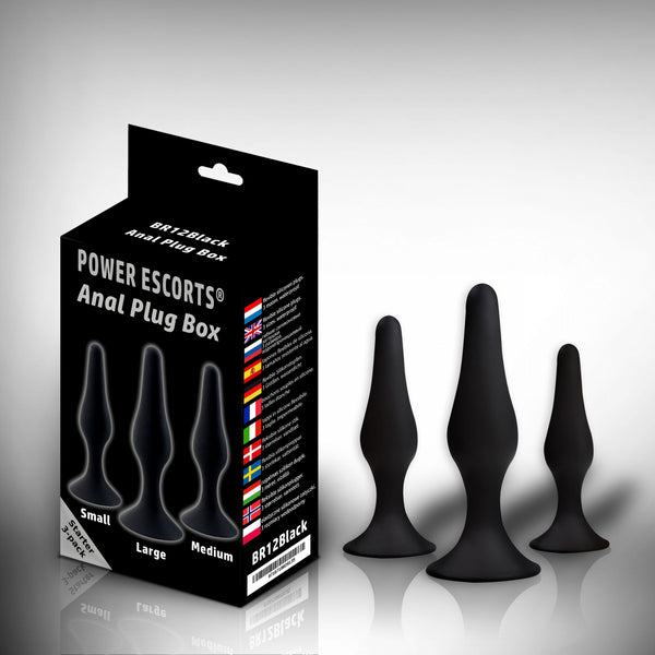 Plug   Anal Plug box 3 pack black