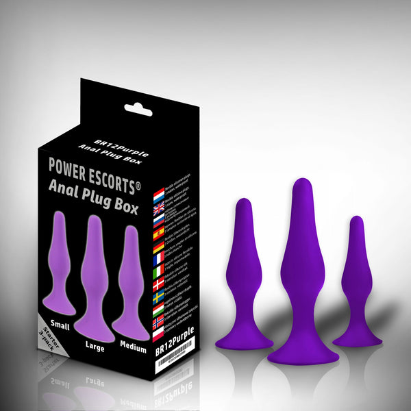 Plug   Anal Plug Box 3 pack purple