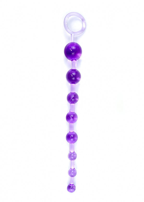 Plug/kulki Jelly Anal 10 Beads Purple