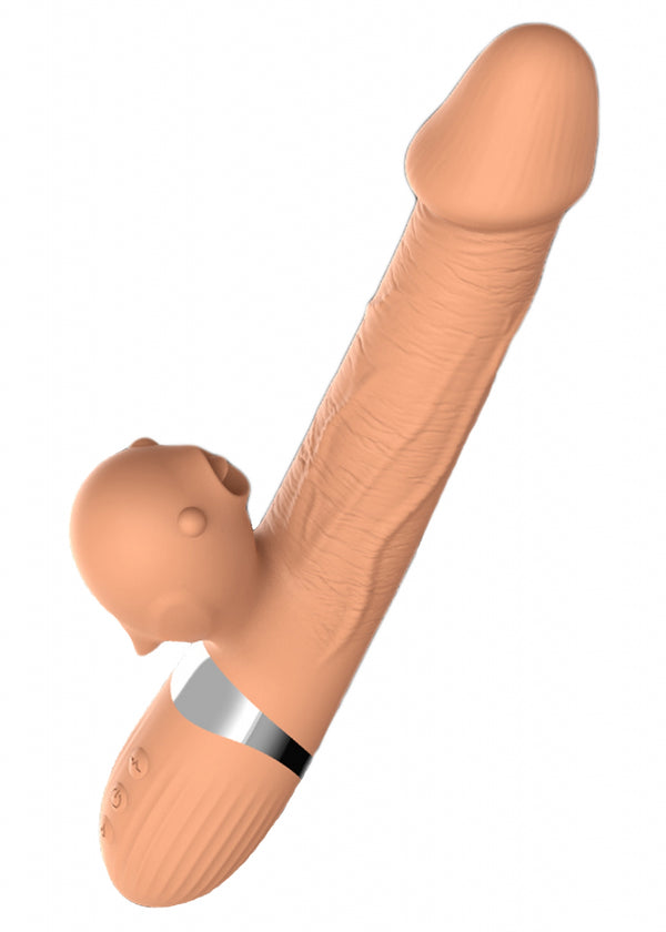 Basia Thusting Vibrator 2 in 1 Tongue Vibrators USB