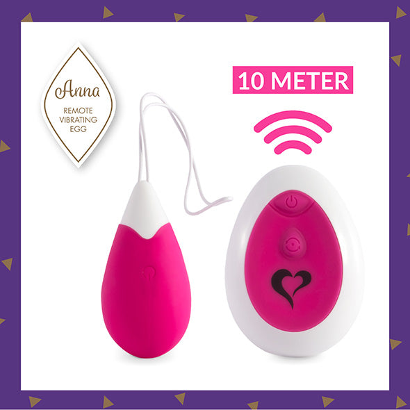 FeelzToys   Anna Vibrating Egg Remote Deep Pink